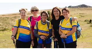 A group of ladies doing the 13 tors trek for Marie Curie
